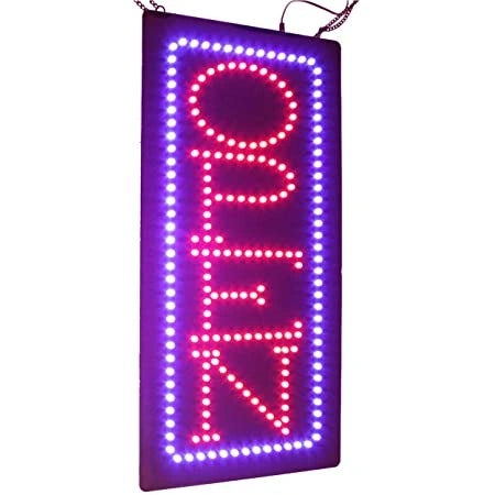 Topking ** LED Sign 12_ x 24_ x 1_ Ð ÒOpenÓ, Each
