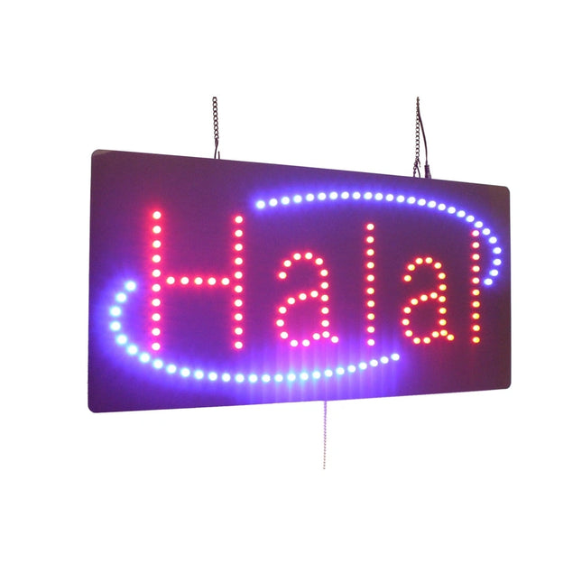 Topking ** LED Sign 19_ x 10_ x 1_ Ð ÒHalalÓ, Each