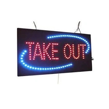 Topking ** LED Sign 19_ x 10_ x 1_ Ð ÒTake OutÓ, Each