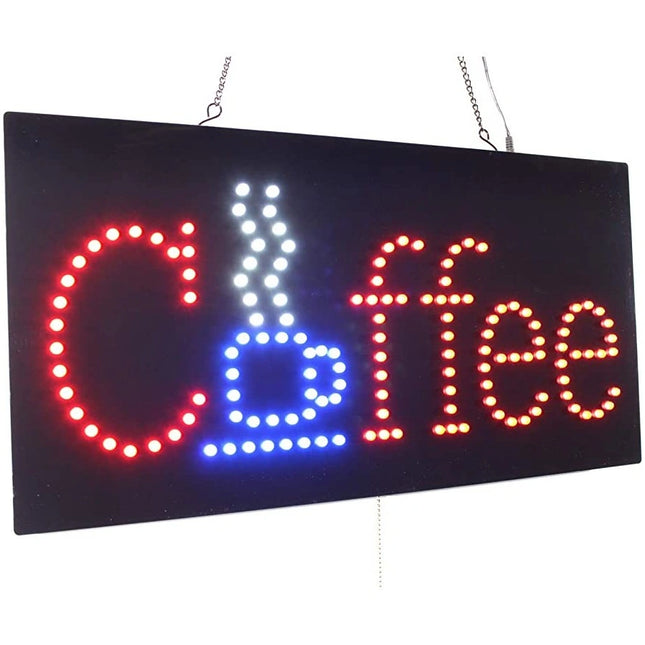 Topking ** LED Sign 19_ x 9.5_ x 1_ Ð ÒCafŽÓ, Each