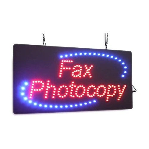 Topking ** LED Sign 19_ x 9.5_ x 1_ Ð ÒFax PhotocopyÓ, Each