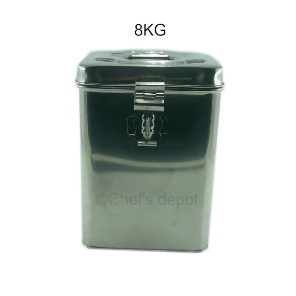 Vinod ** Stainless Steel Square Dabba w/Lid 8 KG, Each