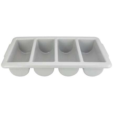 Winco ** Cutlery 4 Compartments Plastic Bin Grey, Each