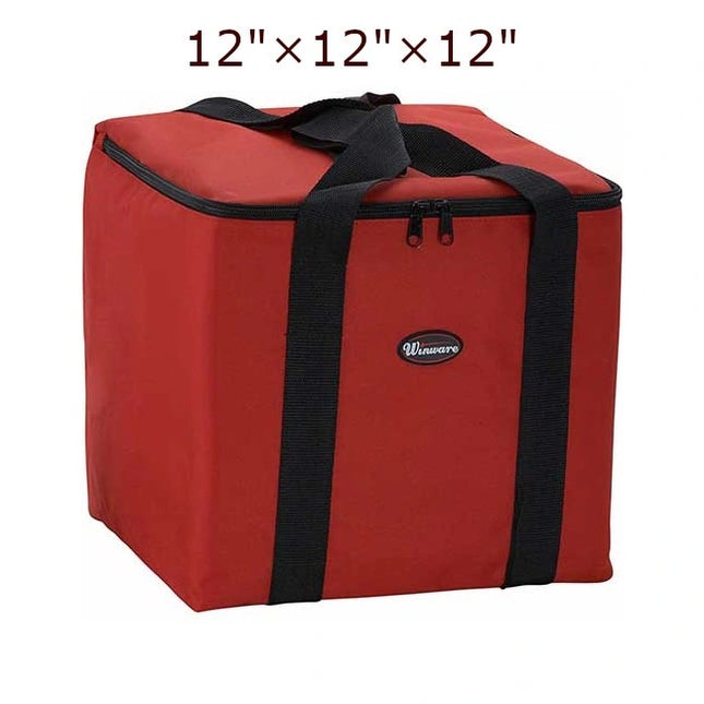 Winco ** Delivery Bag Red 12_ x 12_ x 12_, Heat Retention 2hrs@75C, 4hrs@55C, 6hrs@35C, Each
