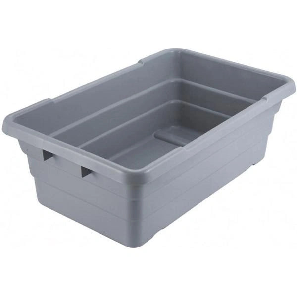 Winco ** Gray Lug Box 24_ x 15_ x 8_ Stackable Polypropylene BPA-Free, Each