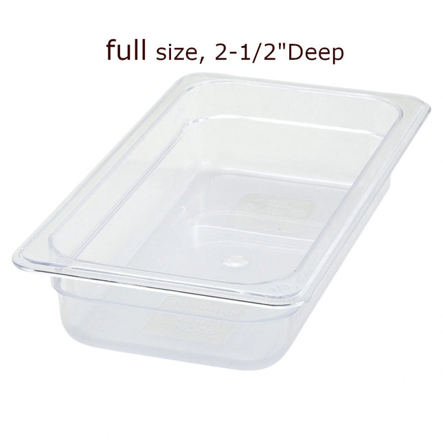 Winco ** Polycarbonate Food Pan Full Size 2-1/2_, Each [FINAL SALE ITEM]