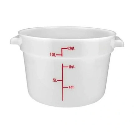 Winco ** White Round Storage Container, 12qt