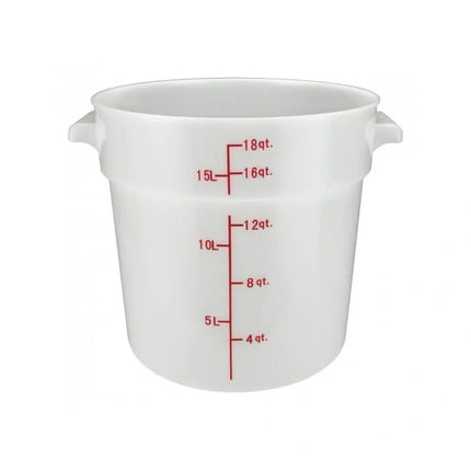 Winco ** White Round Storage Container, 18qt