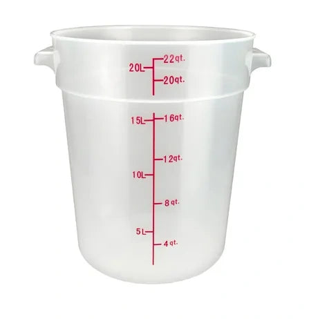 Winco ** White Round Storage Container, 22qt