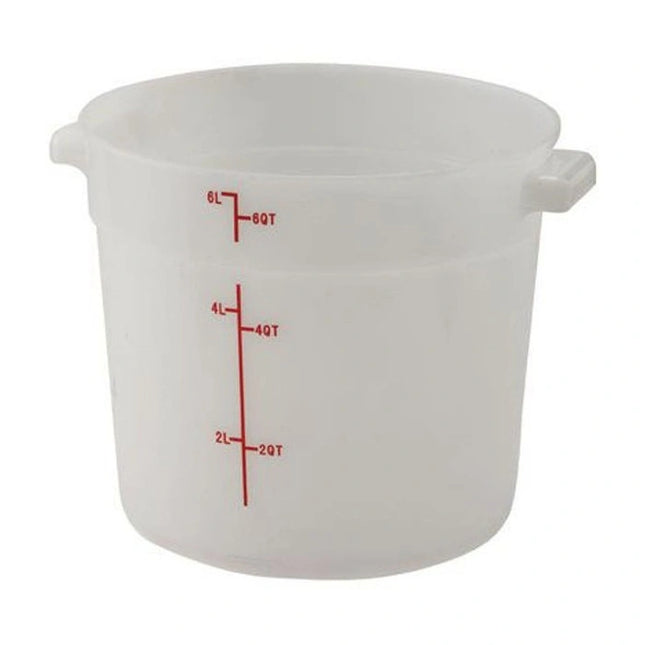 Winco ** White Round Storage Container, 6qt