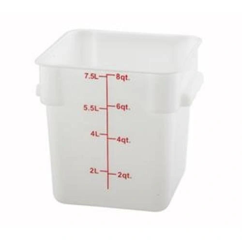 Winco ** White Round Storage Container, 8qt