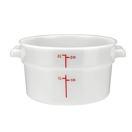 Winco**White Round Storage Container, 2qt