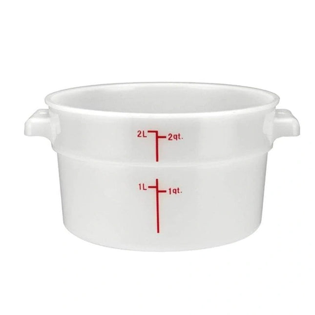 Winco**White Round Storage Container, 2qt