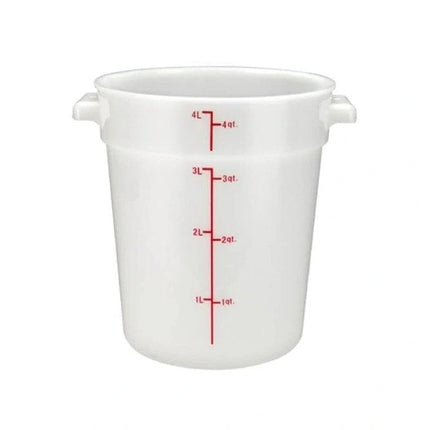 Winco**White Round Storage Container, 4qt