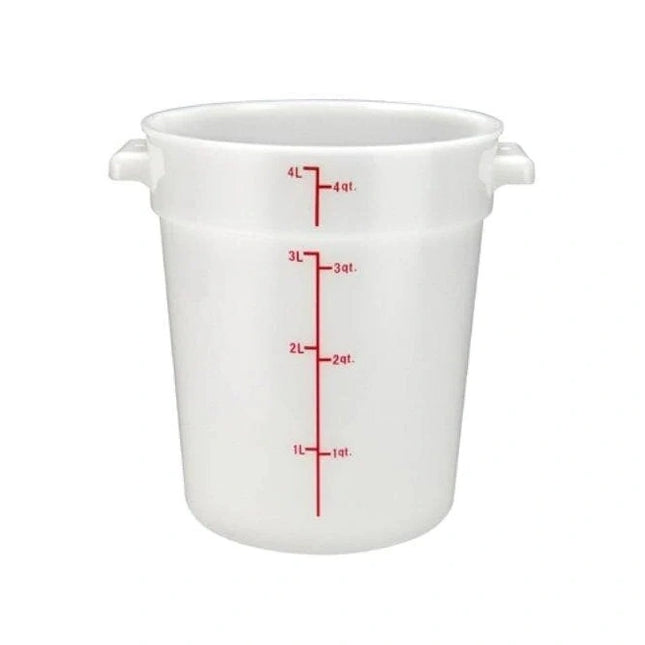 Winco**White Round Storage Container, 4qt